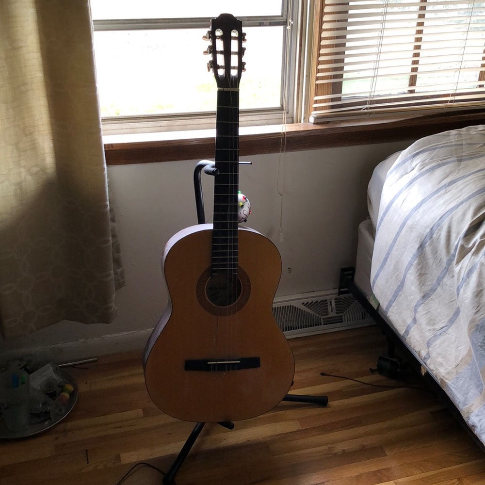 Guitar with stand